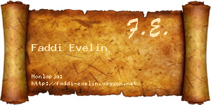 Faddi Evelin névjegykártya